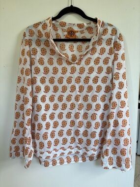 Tory Burch Paisley Tunic 100% Cotton - Size 10
